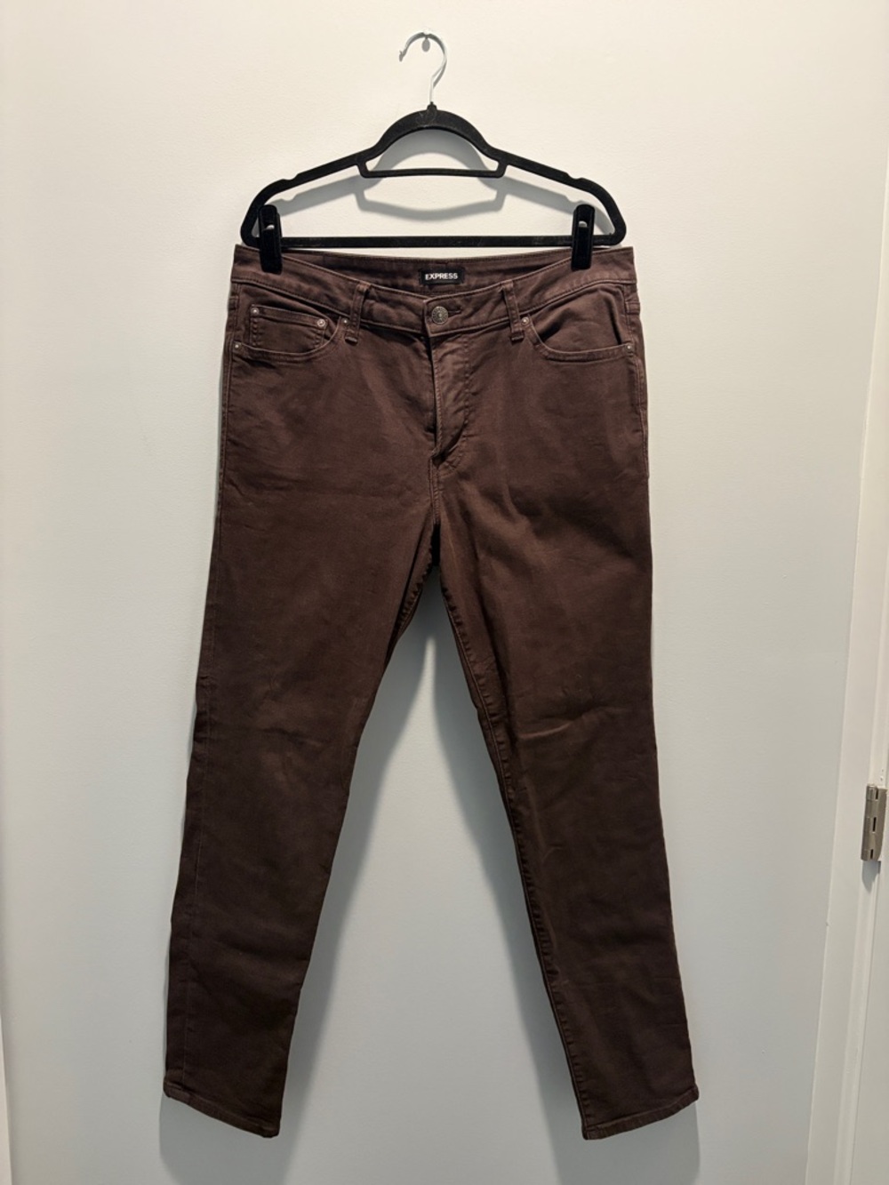 Express Dark Brown Slim Jeans